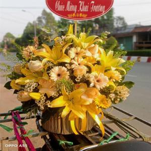 Giỏ hoa tươi chúc mừng TH023