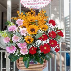 Giỏ hoa tươi chúc mừng TH030