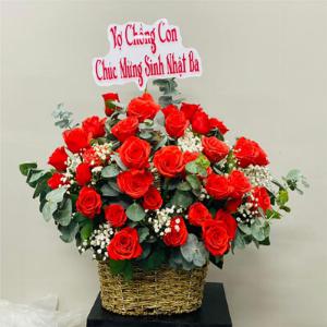 Giỏ hoa tươi chúc mừng TH046