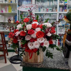 Giỏ hoa chúc mừng HCM202017