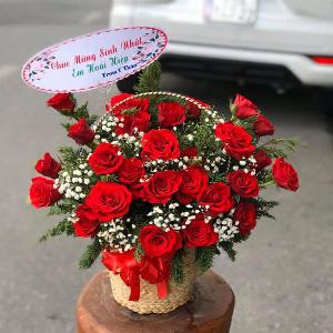 Giỏ hoa tươi chúc mừng HCM202039